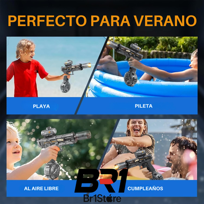 HYDROGLOCK - Pistola de Agua Automática con Mira y Luces